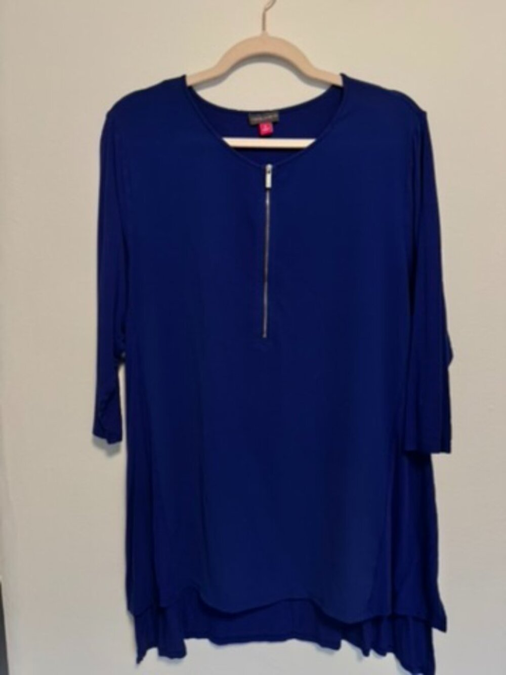 Vince Camuto Cobalt Blue Pullover Tunic XL - Picture 2 of 8